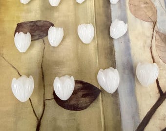 Resin Jasmine Flower Beads,Carved Hawaiian Pikake Beads , Jewelry Findings