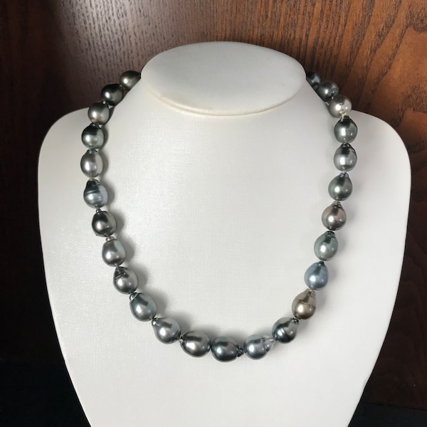 Tahitian Pearl Necklace, 11-12.6mm Tahitian Pearl Necklace,pearl necklace,High luster pearl necklace