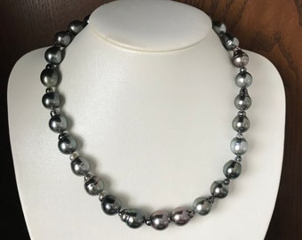 Tahitian Pearl Necklace, 11-12.6mm Tahitian Pearl Necklace,pearl necklace,High luster pearl necklace