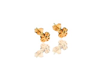 18K Yellow Gold Earrings,18K Solid gold studs earrings, Solid Gold earrings