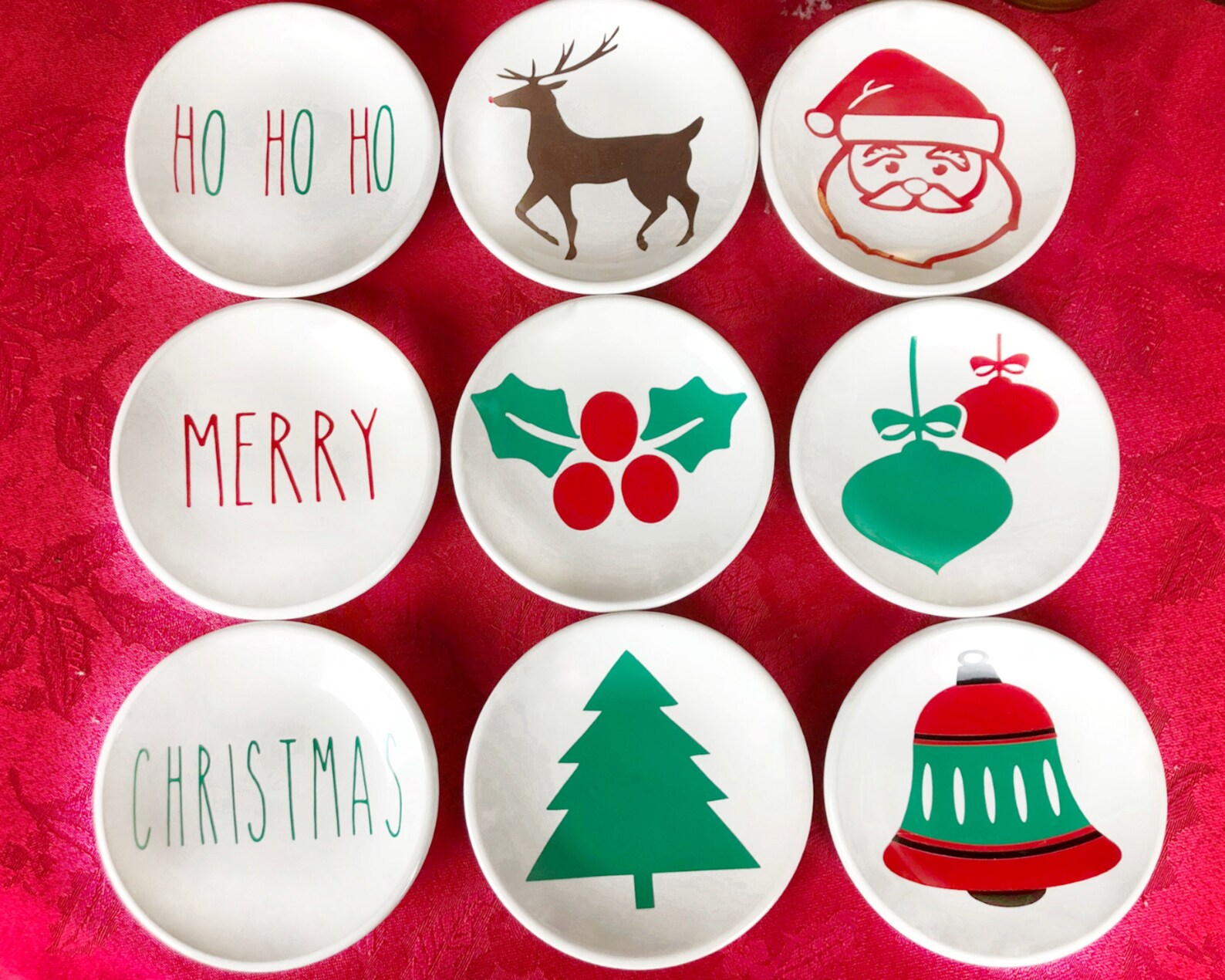 4 inch Christmas Plates/Decorative Christmas Plates/Stocking Etsy