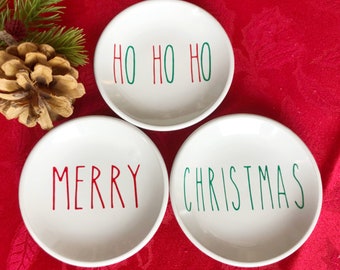 4 Inch Decorative Christmas Plates/Christmas Accent Plates/Christmas Plates to Display/Christmas Trinket Dish/Christmas Farmhouse Plates