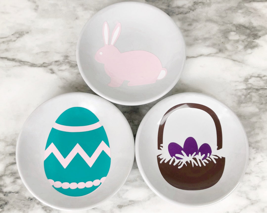 4 Inch Decorative Easter Plates/easter Plate Set/easter Plates Etsy