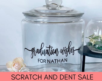 Graduation Wishes Memory Jar/Graduation Party Decor/Graduation Centerpieces/2023 Grad Party Decor/Graduation Keepsake Jar/