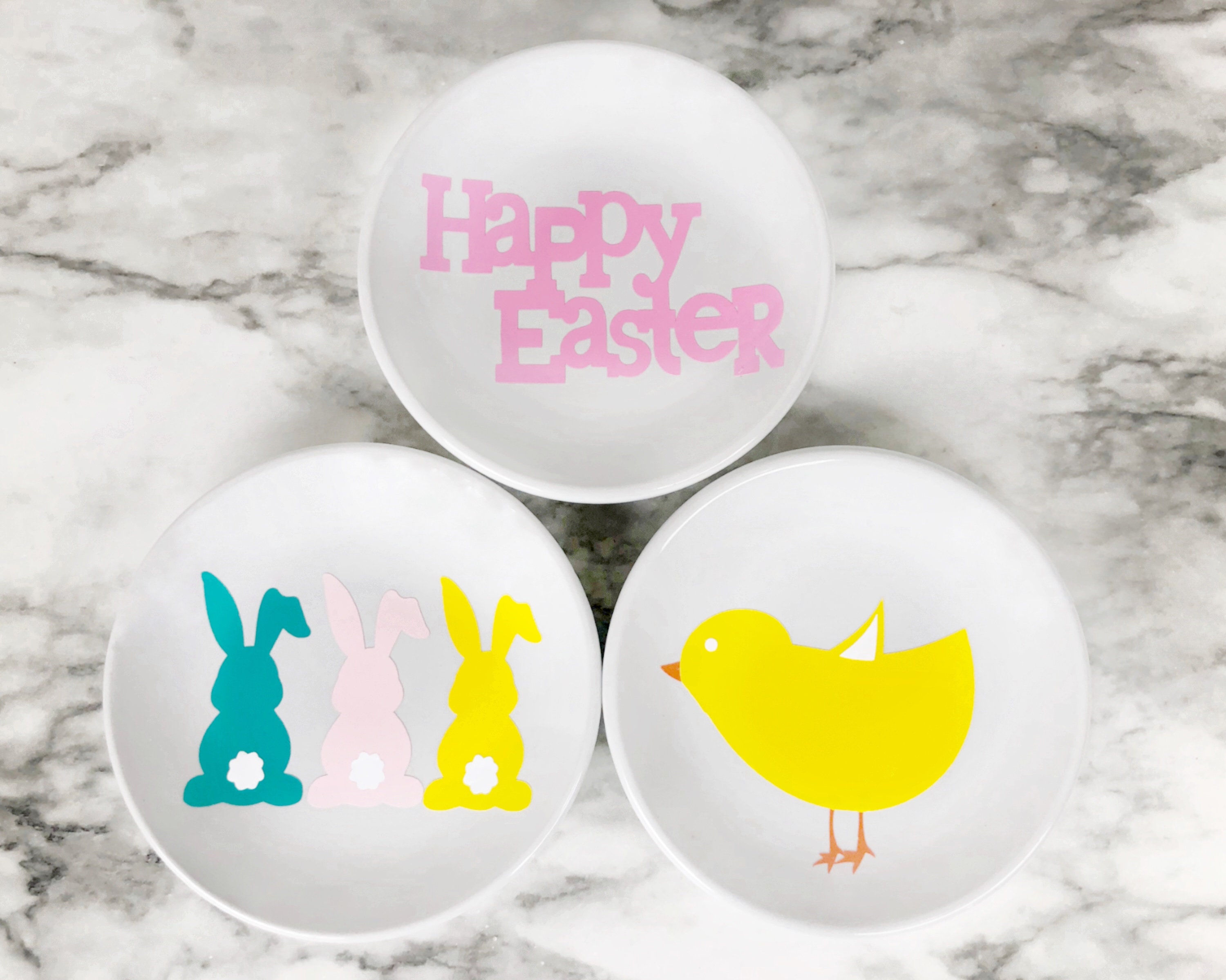 4 Inch Decorative Easter Plates/easter Plate Set/easter Plates Etsy