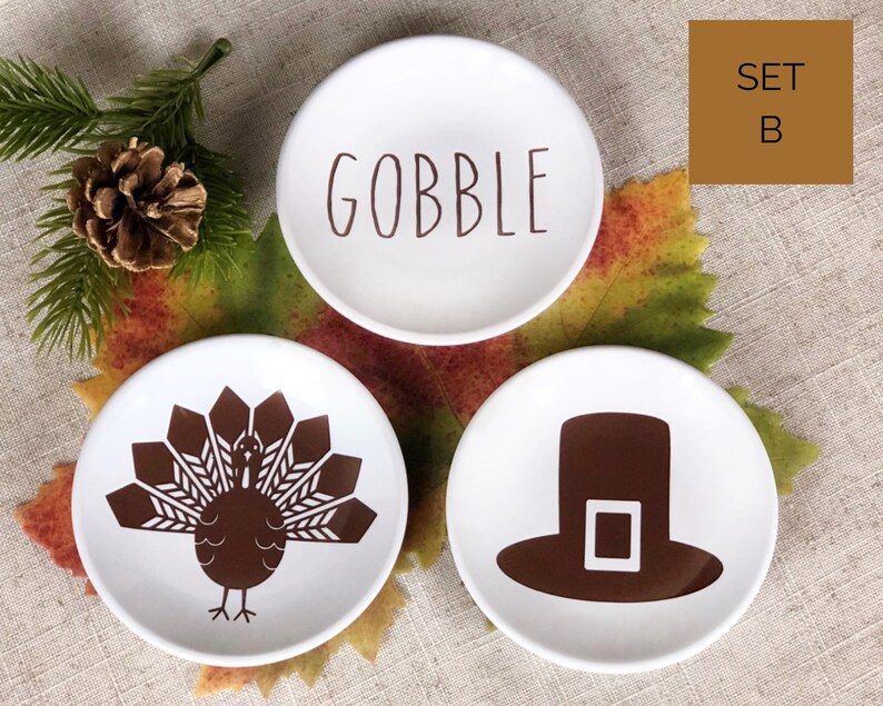 4 inch decorative Thanksgiving Plates/Thankful Grateful Etsy