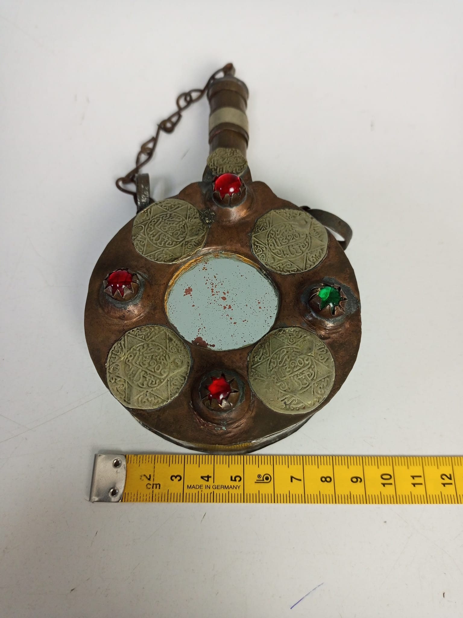 Antique Ottoman Bronze Silver Gunpowder Holder Etsy