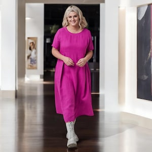 Summer Style: Loose Linen Dress for Women with Pockets