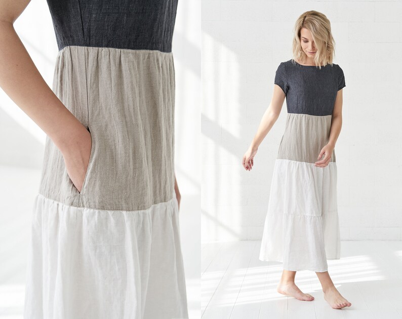 Soft Linen Summer Dress Slow Fashion & by BalticLinenArt _image9