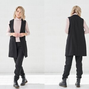Image 7 of Vest Women, Wool Vest with pockets from Baltic Linen