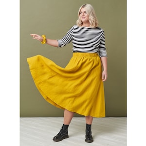 Summer Style: Comfy Linen Maxi Skirt with Pockets in Different Colors - Sustainable and Handmade