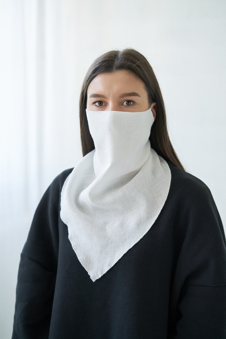 Image 9 of Linen face mask, scarf, bandana from Baltic Linen