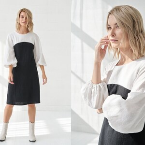 Linen Long Sleeve Dress for Summer Perfect for by BalticLinenArt _image2