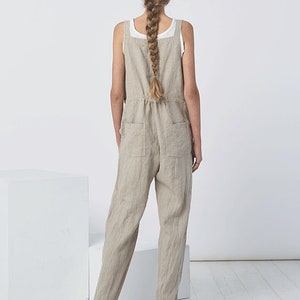 Natural Linen Jumpsuit for Women Handmade by BalticLinenArt _image5