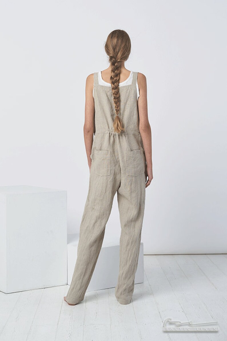 Natural Linen Jumpsuit for Women Handmade by BalticLinenArt _image5