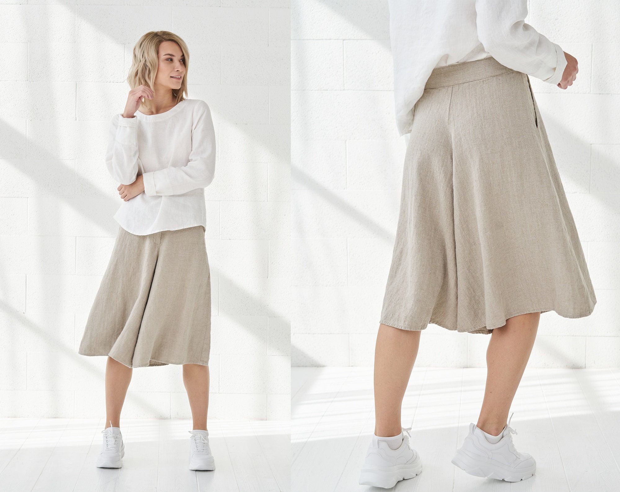 Linen pants Linen skirt Linen trousers women Wide leg | Etsy