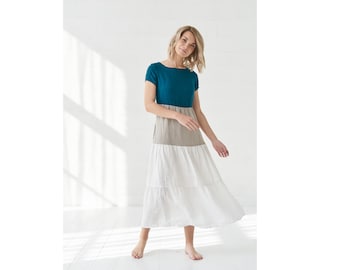 Organic Linen Summer Dress - Long Loose Fit Dress for Women