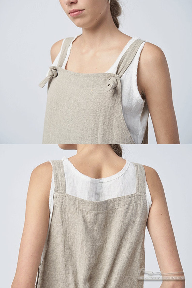 Natural Linen Jumpsuit for Women Handmade by BalticLinenArt _image8