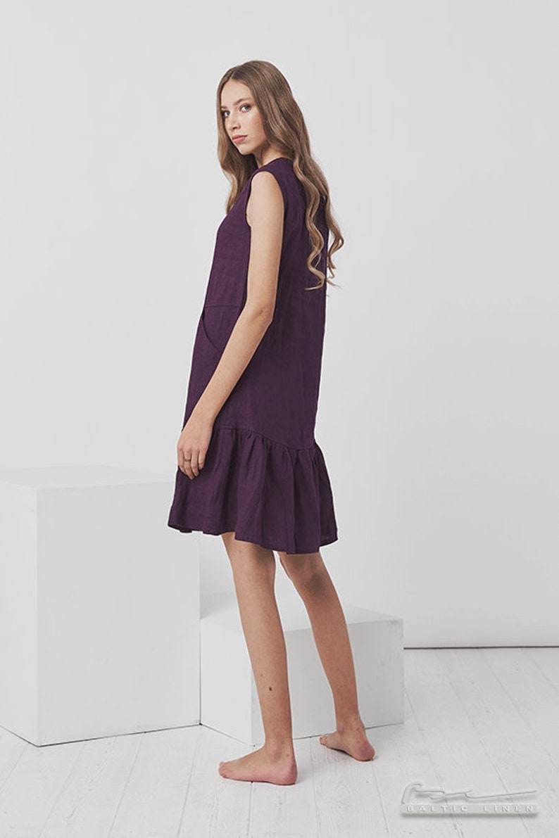 Elegant Summer Dress . Linen Dress With Pockets Etsy Canada