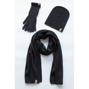 Image 4 of Christmas gifts for her cashmere set, winter gloves, cashmere scarf, and hat from Baltic Linen