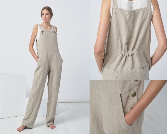 The Korner Linen Jumpsuit - Brick | Garmentory