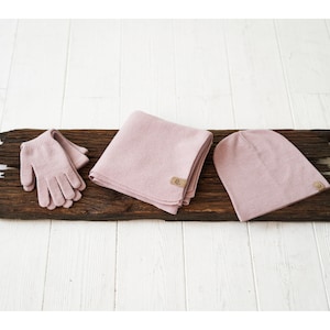 Image 10 of Christmas gifts for her cashmere set, winter gloves, cashmere scarf, and hat from Baltic Linen