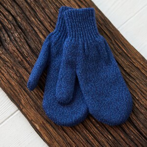 Image 5 of Warm winter mittens gift for her wool mittens soft arm warmers fall gift from Baltic Linen