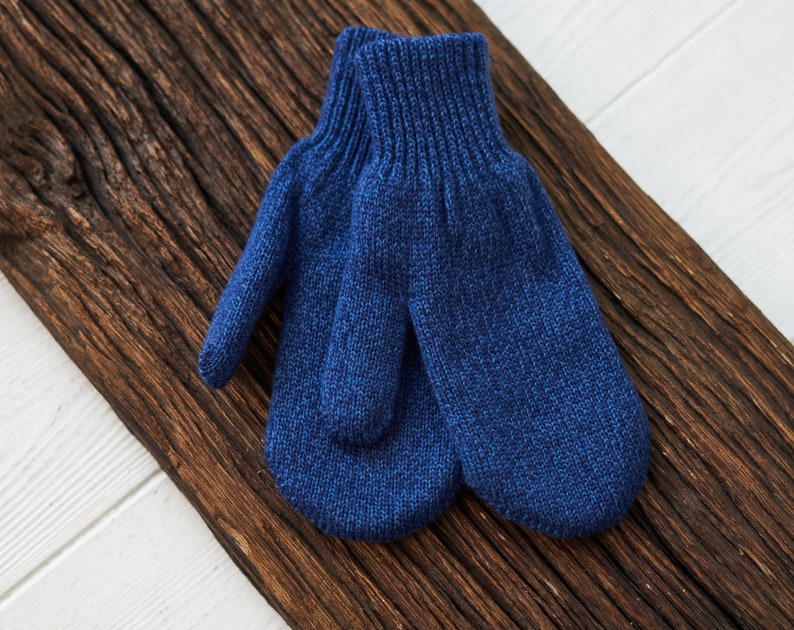 Image 5 of Warm winter mittens gift for her wool mittens soft arm warmers fall gift from Baltic Linen