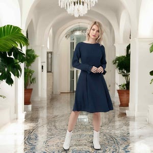 Maternity-Friendly Summer Linen Dress: Long Sleeve Loose Fit for All Seasons