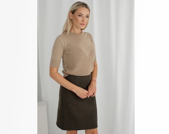 Weicher Wollrock für Frauen mit Futter