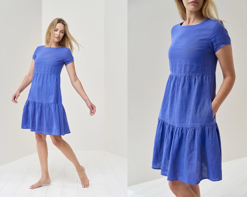 Summer Bliss: Loose Washed Linen Dress for by BalticLinenArt _image1