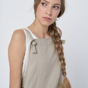 Natural Linen Jumpsuit for Women Handmade by BalticLinenArt _image6