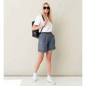 Image 9 of Linen High Waist Shorts from Baltic Linen