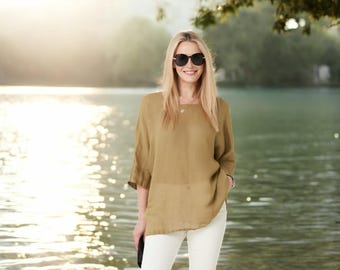 Sommer Stil: Oversize Leinen Top Bluse & Shirt ideal für bequemes Tragen
