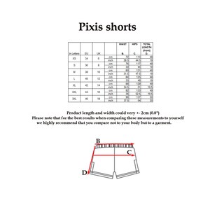 Image 10 of Linen shorts Pixis size chart from Baltic Linen