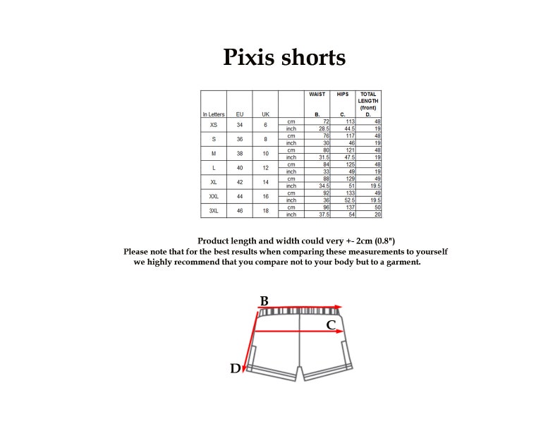 Image 10 of Linen shorts Pixis size chart from Baltic Linen