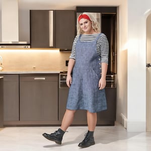 Versatile Linen Apron Dress -  Perfect Summer Pinafore Dress