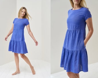 Summer Bliss: Loose Washed Linen Dress for Women - Perfect for Any Occasion!