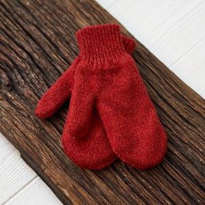 Image 9 of Warm winter mittens gift for her wool mittens soft arm warmers fall gift from Baltic Linen