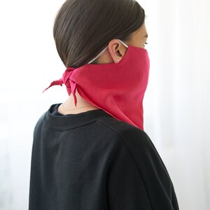 Image 4 of Linen face mask, scarf, bandana from Baltic Linen