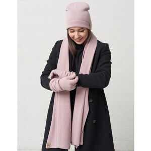 Image 6 of Christmas gifts for her cashmere set, winter gloves, cashmere scarf, and hat from Baltic Linen