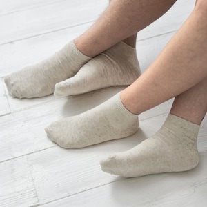 Image 2 of Set 3 organic linen socks, natural socks, soft linen socks from Baltic Linen