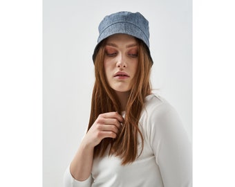 Summer hat. Linen bucket hat