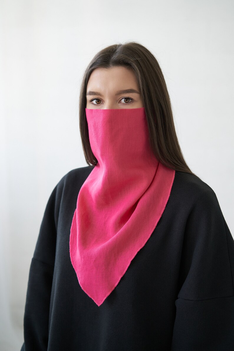 Image 2 of Linen face mask, scarf, bandana from Baltic Linen