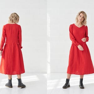 Organic Linen Loose Summer Dress Perfect Long by BalticLinenArt