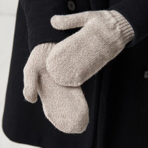 Image 3 of Warm winter mittens gift for her wool mittens soft arm warmers fall gift from Baltic Linen