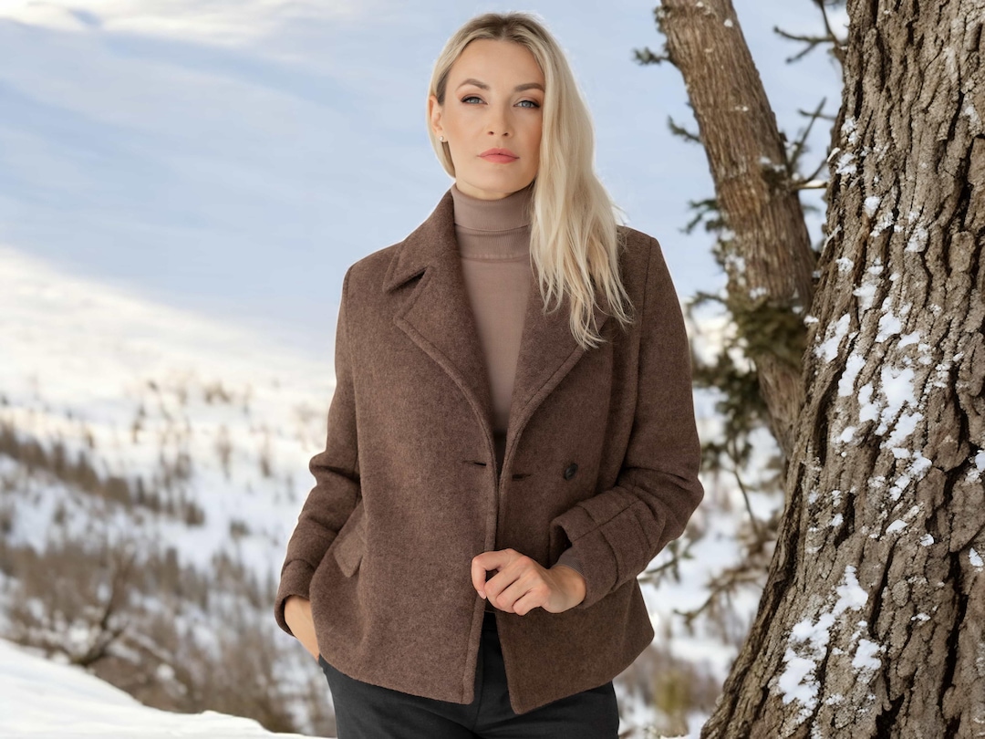 Wool Short Sleeve Coat main image 1