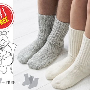Natural wool socks, Winter women socks, Sheep wool socks warm socks
