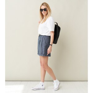 Image 7 of Linen High Waist Shorts from Baltic Linen