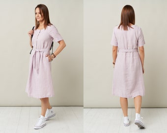 Natural & Soft Linen Dress - Womens Loose Summer Linen Dress for Any Occasion!
